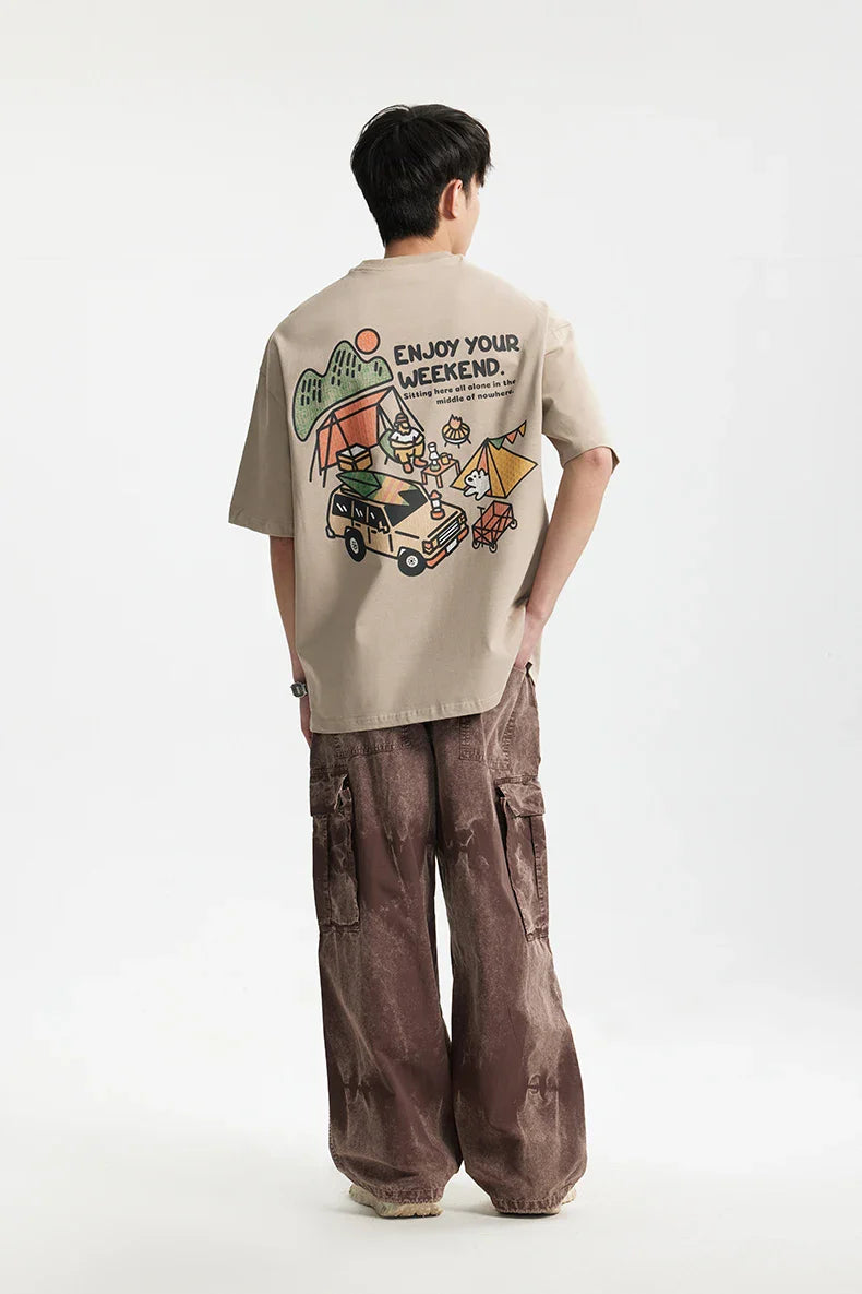 VILZSTUDIOS Mountain Series Heavyweight Printed Outdoor T-Shirt