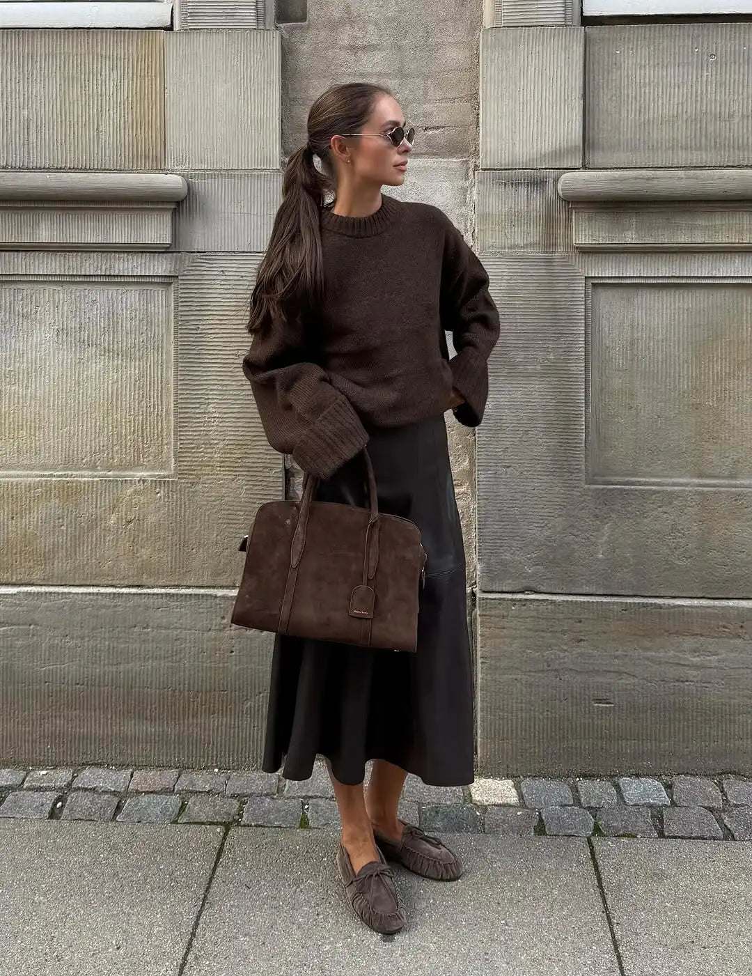 VILZSTUDIOS Elegant Oversized High Collar Sweater