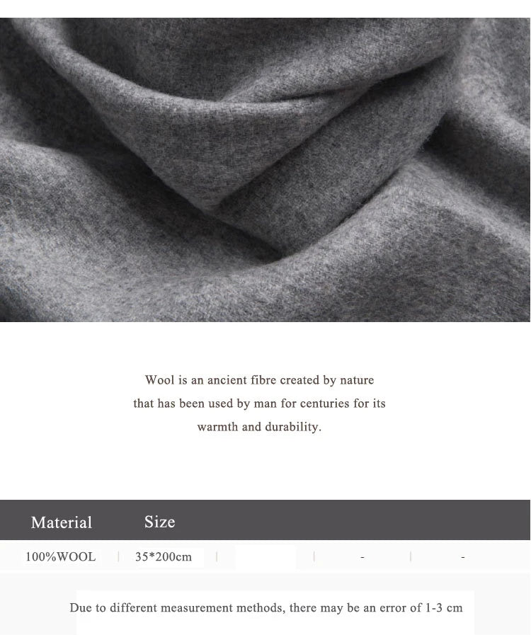 VILZSTUDIOS Winter Scarf Women  Wool Scarves Adult Scarves for ladies 100% Wool scarft women Fashion Cashmere Poncho Wrap