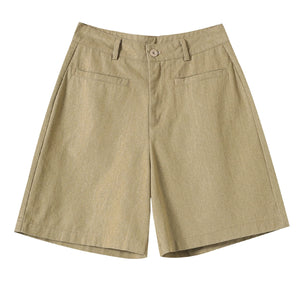 VILZSTUDIOS High Waist Wide Leg Linen Shorts