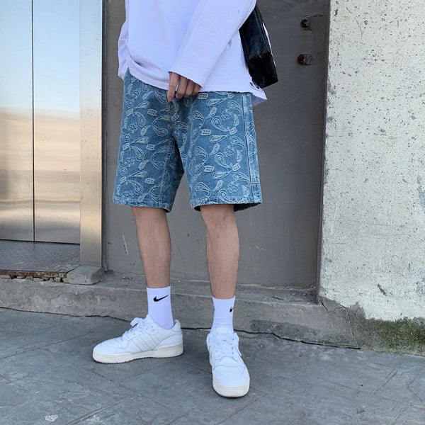 Cashew Flowers Baggy Summer Shorts