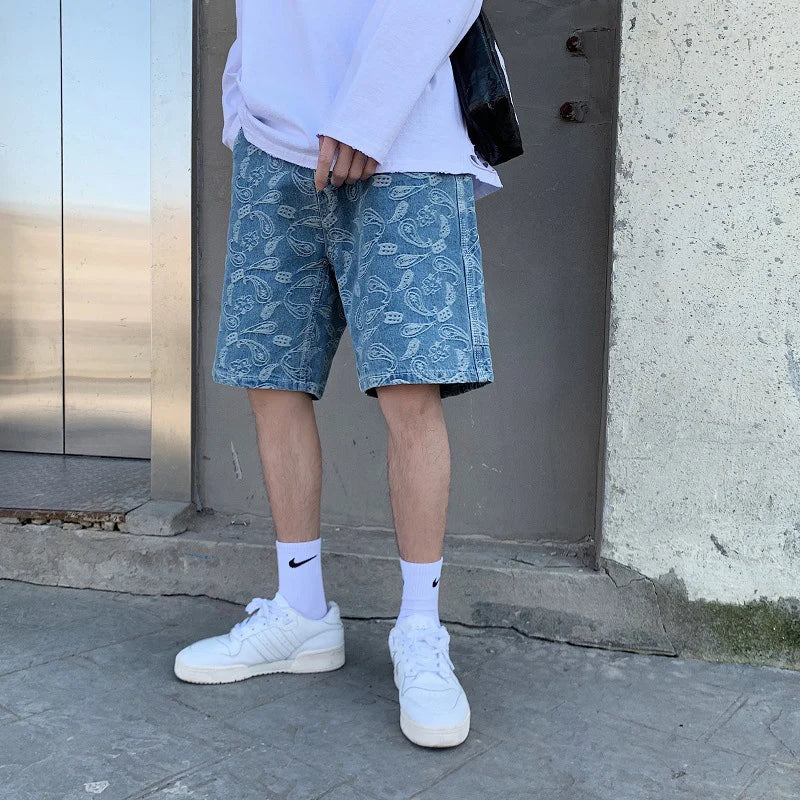 VILZSTUDIOS Cashew Flowers Baggy Summer Shorts