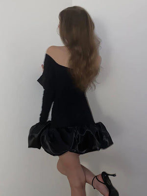 VILZSTUDIOS Sexy Off Shoulder White Dress Autumn