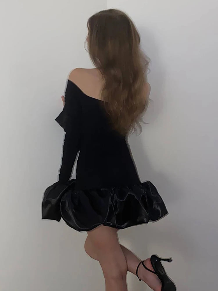 VILZSTUDIOS Sexy Off Shoulder White Dress Autumn