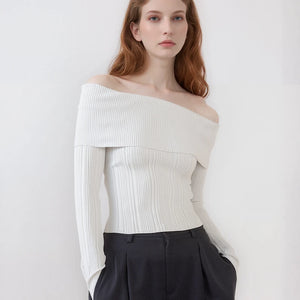 VILZSTUDIOS Elegant Off Shoulder Sweater