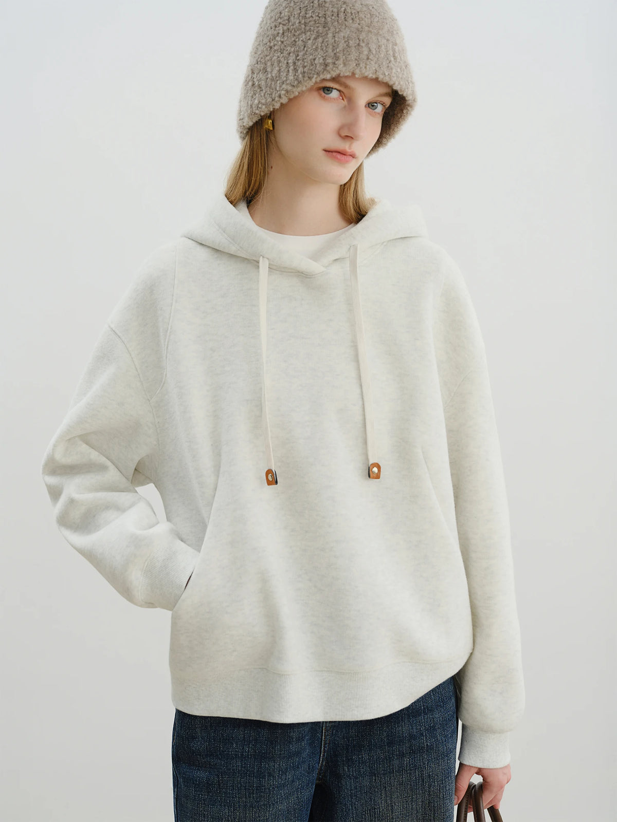 VILZSTUDIOS Cozy Fleece Knit Hoodie