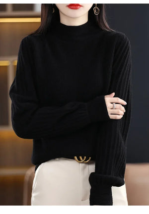 VILZSTUDIOS Cozy Knit High Collar Sweater