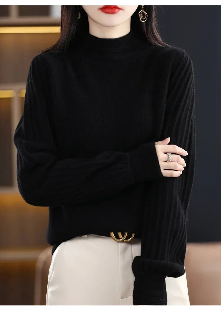 VILZSTUDIOS Cozy Knit High Collar Sweater