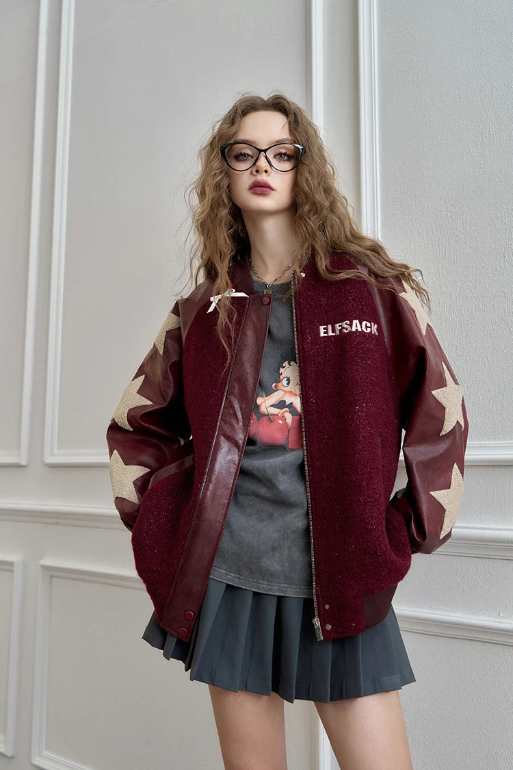 VILZSTUDIOS Sparkling Retro Baseball Jacket