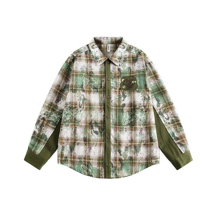 VILZSTUDIOS Oversize Vintage Plaid Shirt