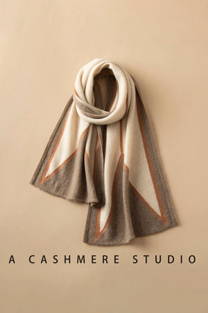 VILZSTUDIOS A-class High-quality 100% Cashmere New Cashmere Scarf 100% Knitted Warm Neck-Protecting High-end Fashion Wild Color in Winter.