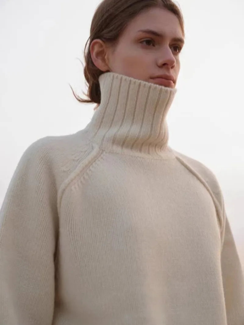 VILZSTUDIOS Thick Pure Cashmere Turtleneck Sweater