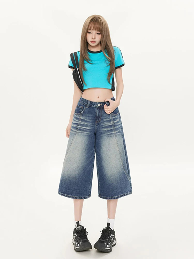 VILZSTUDIOS Versatile Loose Wide Leg High Jeans