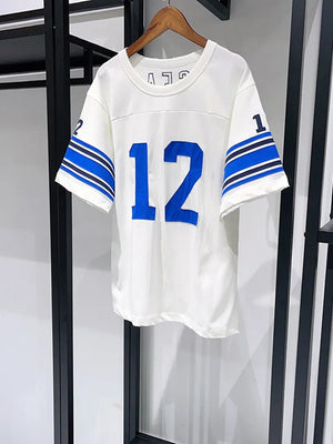 VILZSTUDIOS White Striped Jersey T-Shirt