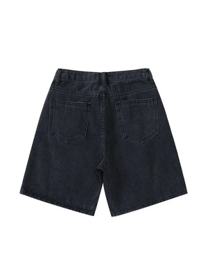 VILZSTUDIOS High Waist Loose Shorts Jeans