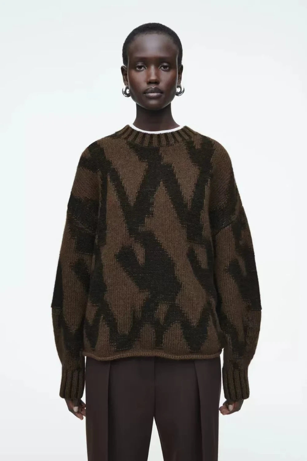 VILZSTUDIOS Abstract Jacquard Knit Sweater