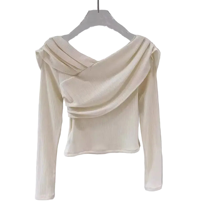 VILZSTUDIOS Chic One Shoulder Long Sleeve Top