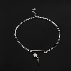 VILZSTUDIOS Cool Punk Safety Pin Rivet Pendant Necklace