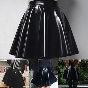 VILZSTUDIOS Shiny PVC Patent Leather Bodycon Skirt