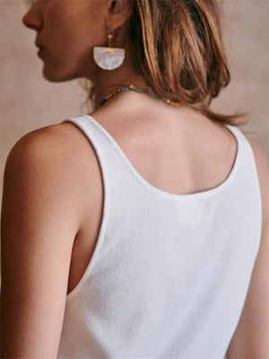 VILZSTUDIOS Basic Square Neck Slim Fit Tank Top