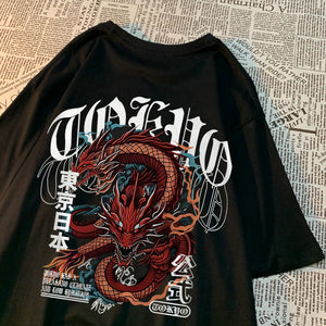 VILZSTUDIOS Vintage Dragon Cotton T-Shirt