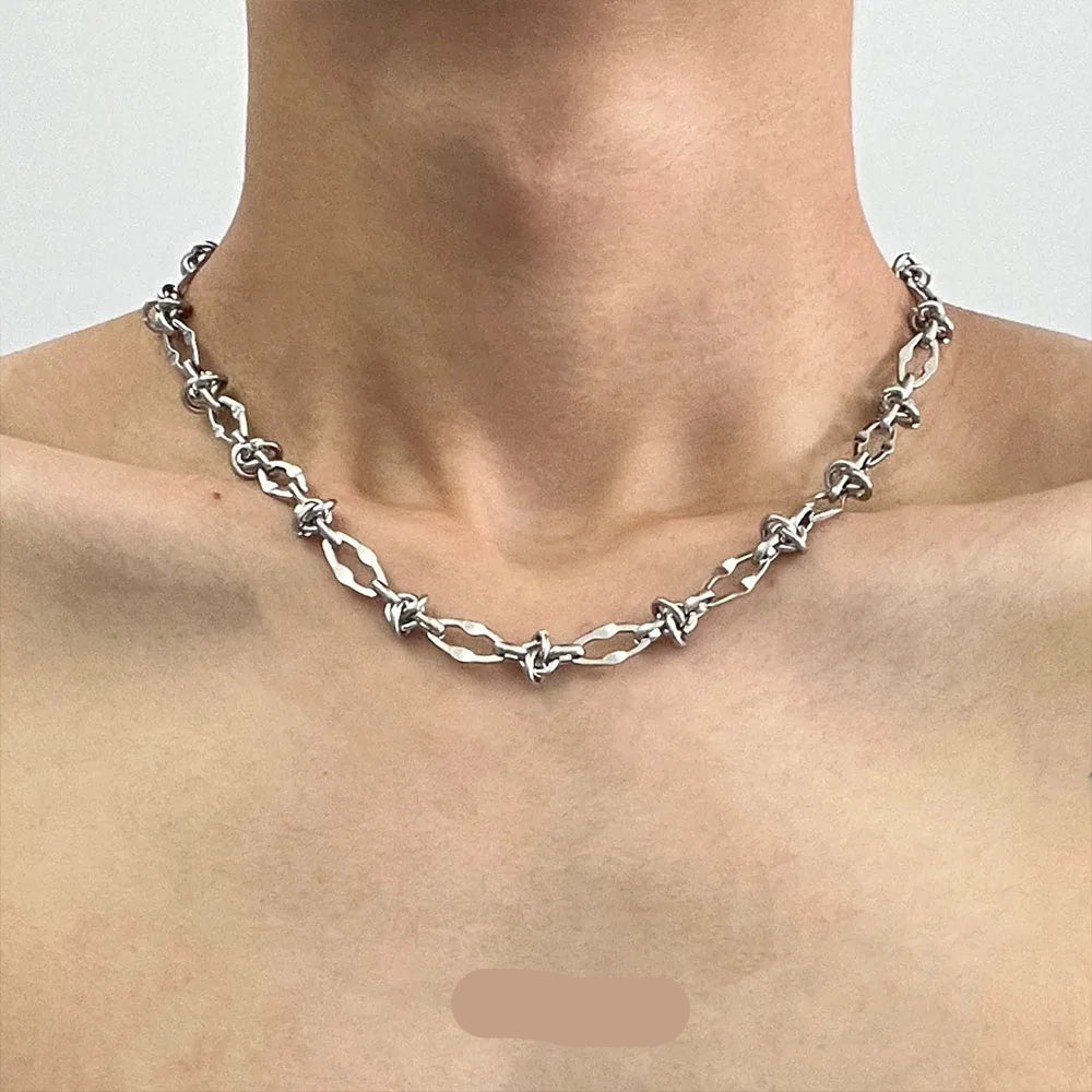 VILZSTUDIOS Men Geometric Titanium Steel Hip Hop Necklace