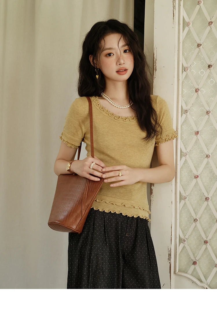 VILZSTUDIOS Knitted Round Neck T-Shirt
