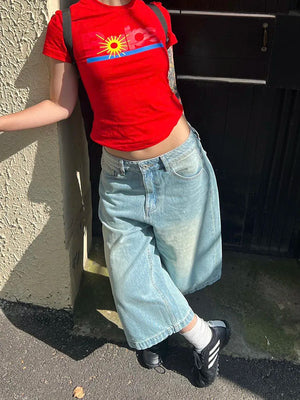 VILZSTUDIOS Vintage American Retro Style Cropped Pants