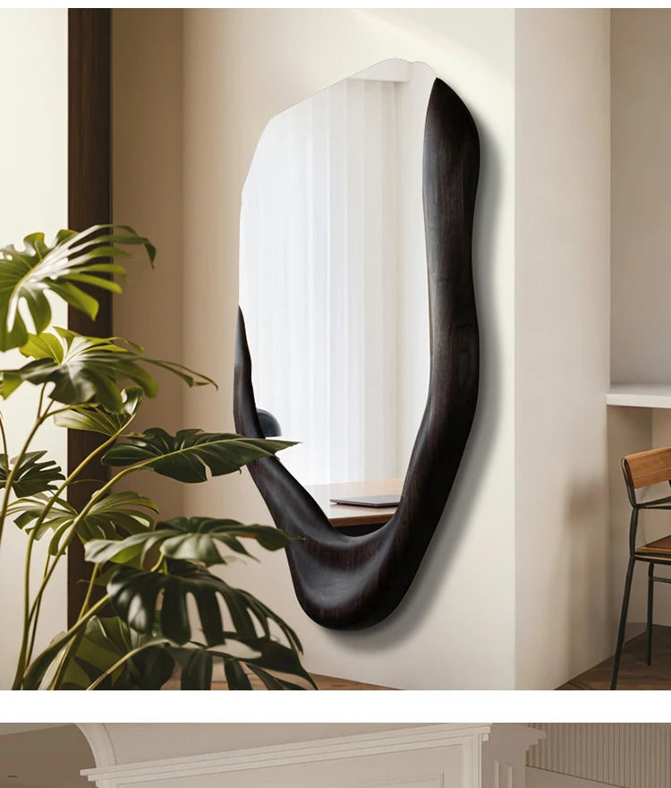 VILZSTUDIOS Irregular Wall Mirror Living Room Modern Girls Men Bedroom Bathroom Luxury Funky Mirror Asymmetrical Espelhos Home Decorations