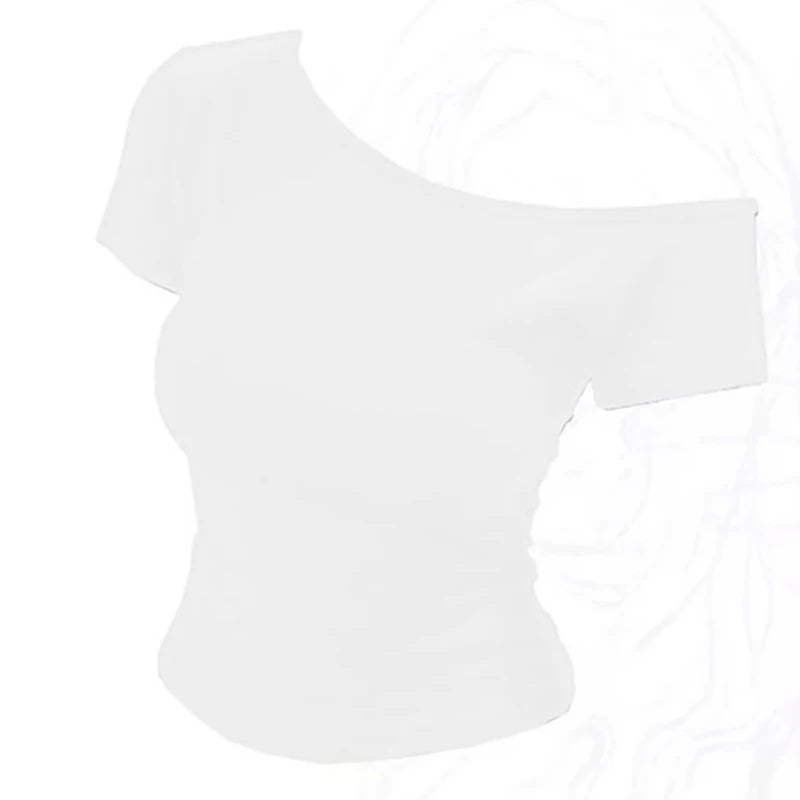 VILZSTUDIOS Slim Fit Off-Shoulder T-Shirt