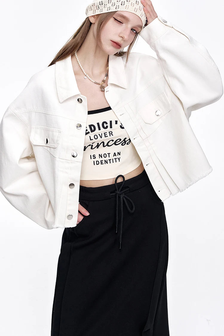 VILZSTUDIOS Golden Button Cropped Jacket