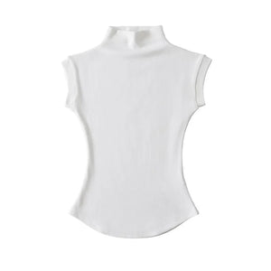 VILZSTUDIOS Slim Fit Sleeveless Turtleneck T-Shirt