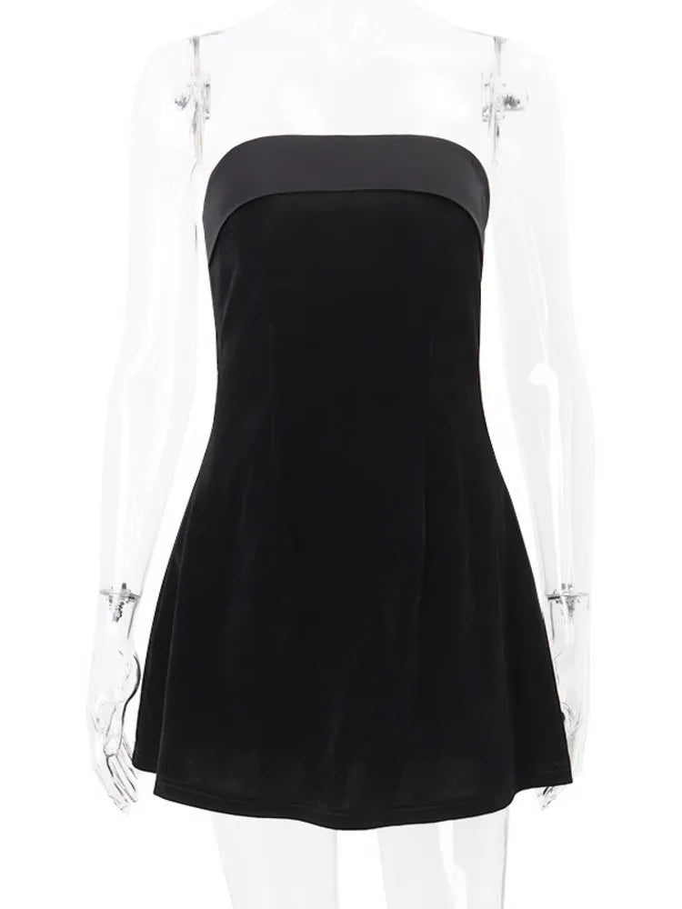 VILZSTUDIOS Sultry Strapless Zipper Mini Dress