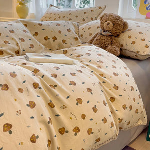VILZSTUDIOS Soft Mushroom Duvet Cover Bedding Set
