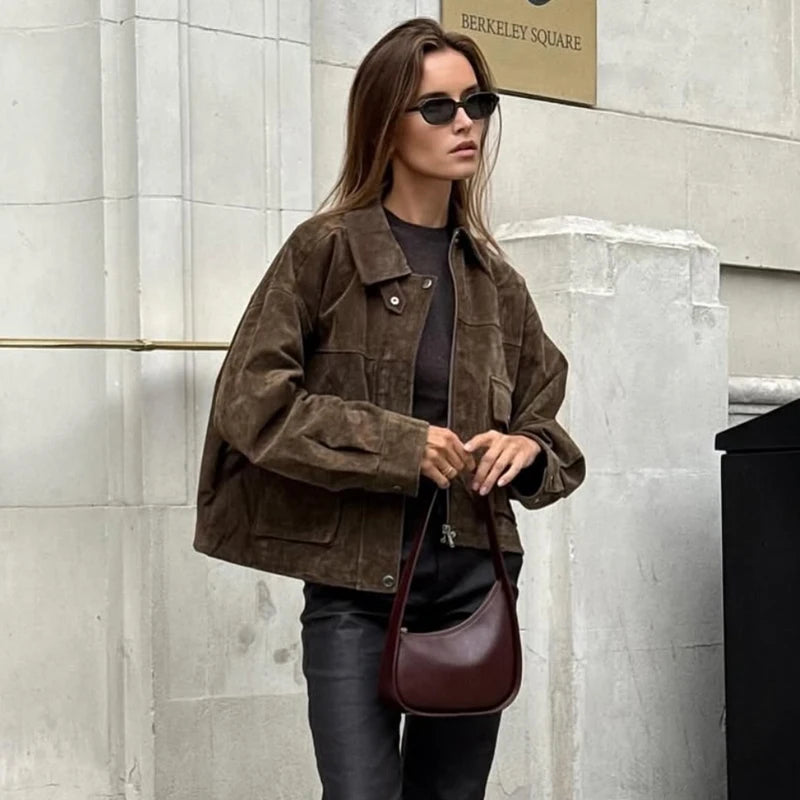 VILZSTUDIOS Faux Leather Oversized Jacket