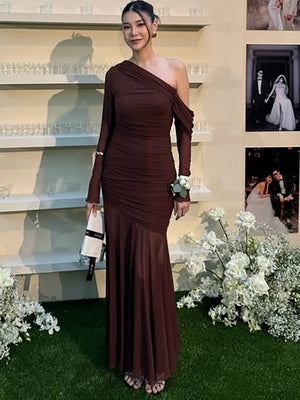 VILZSTUDIOS Sultry One Shoulder Maxi Dress