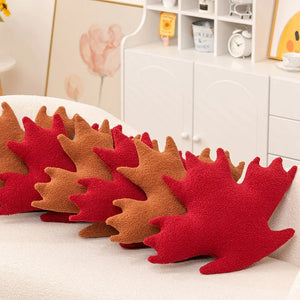 VILZSTUDIOS Canadian Flag Maple Leaf Plush Cushion