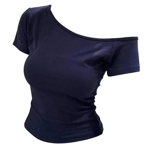 VILZSTUDIOS Slim Fit Off-Shoulder T-Shirt