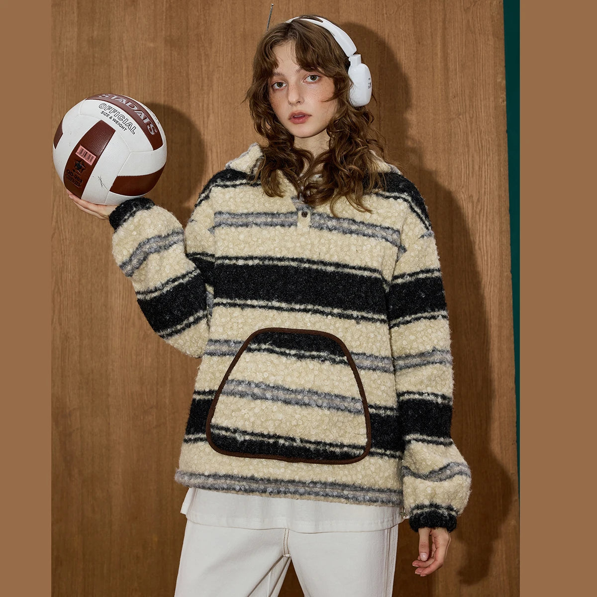 VILZSTUDIOS Retro Striped Hoodie