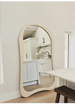 VILZSTUDIOS online celebrity Clothing store Cream Style Dressing Mirror High Definition Hall Bedroom Against The wall Floor-Standing Mirror