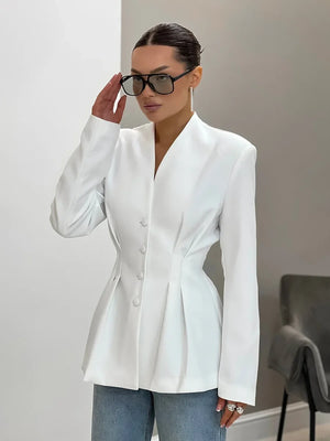 VILZSTUDIOS Elegant V-Neck Blazer