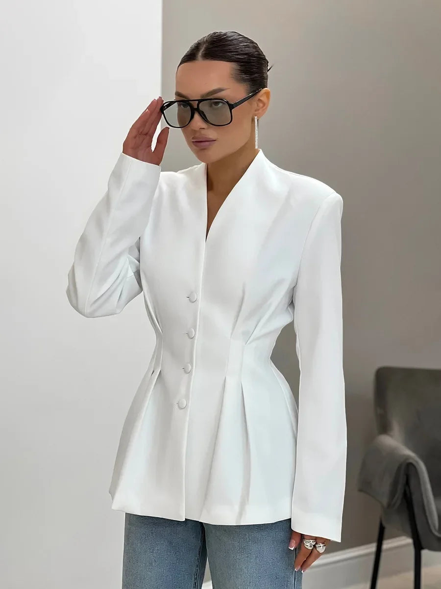 VILZSTUDIOS Elegant V-Neck Blazer