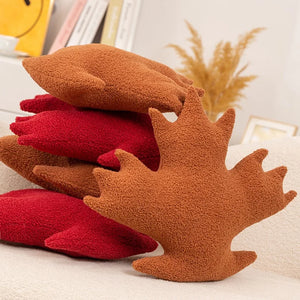 VILZSTUDIOS Canadian Flag Maple Leaf Plush Cushion