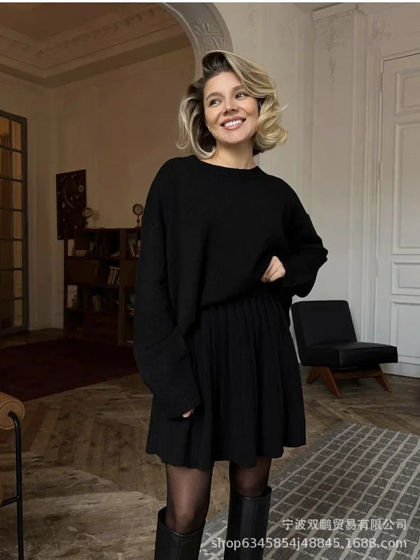 Cozy Autumn Sweater Dress Set