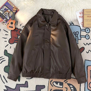 VILZSTUDIOS Stylish American PU Leather Jacket