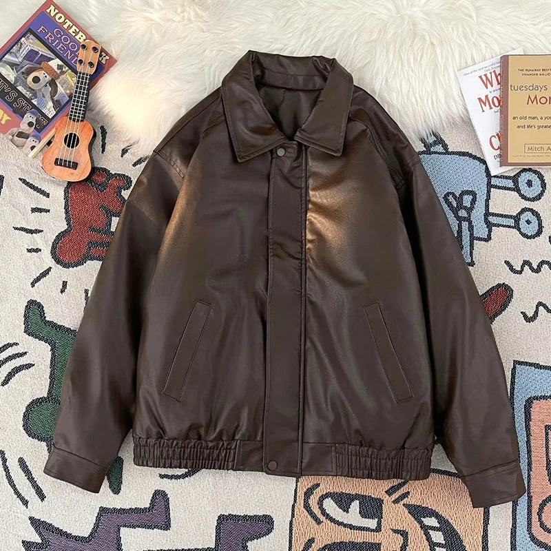 VILZSTUDIOS Stylish American PU Leather Jacket