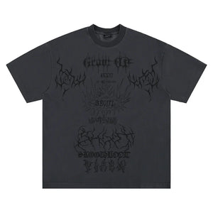 VILZSTUDIOS Letter Print Loose T-Shirt
