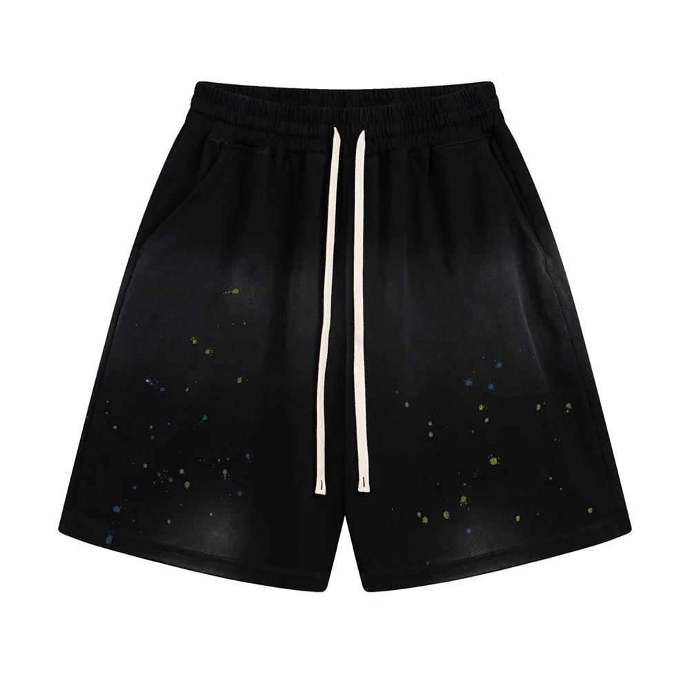 VILZSTUDIOS Retro Loose Fit Monkey Washed Shorts