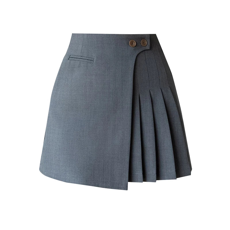 VILZSTUDIOS Chic Korean High Waist Pleated Skirt
