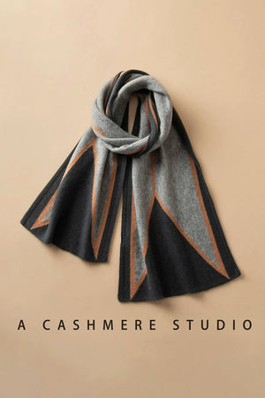 VILZSTUDIOS A-class High-quality 100% Cashmere New Cashmere Scarf 100% Knitted Warm Neck-Protecting High-end Fashion Wild Color in Winter.